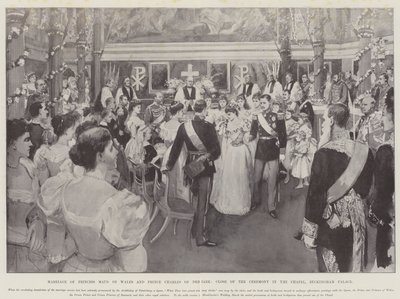 Marriage of Princess Maud of Wales and Prince Charles of Denmark, Close of the Ceremony in the Chapel, Buckingham Palace by Amedee Forestier